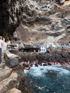 Cueva de Poris de la Candelaria. Old pirate village in a cave on the west side of La Palma island in the Canaries, Spain. Driving to the nearest parking lot takes ages (and nerve) as it’s extremely winding and steep! A very unusual place.
