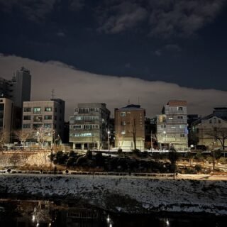 Odd cloud hanging out behind the buildings