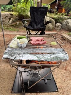 Camping #woraksannationalpark BBQ, streams, temples, and all that. Decent!